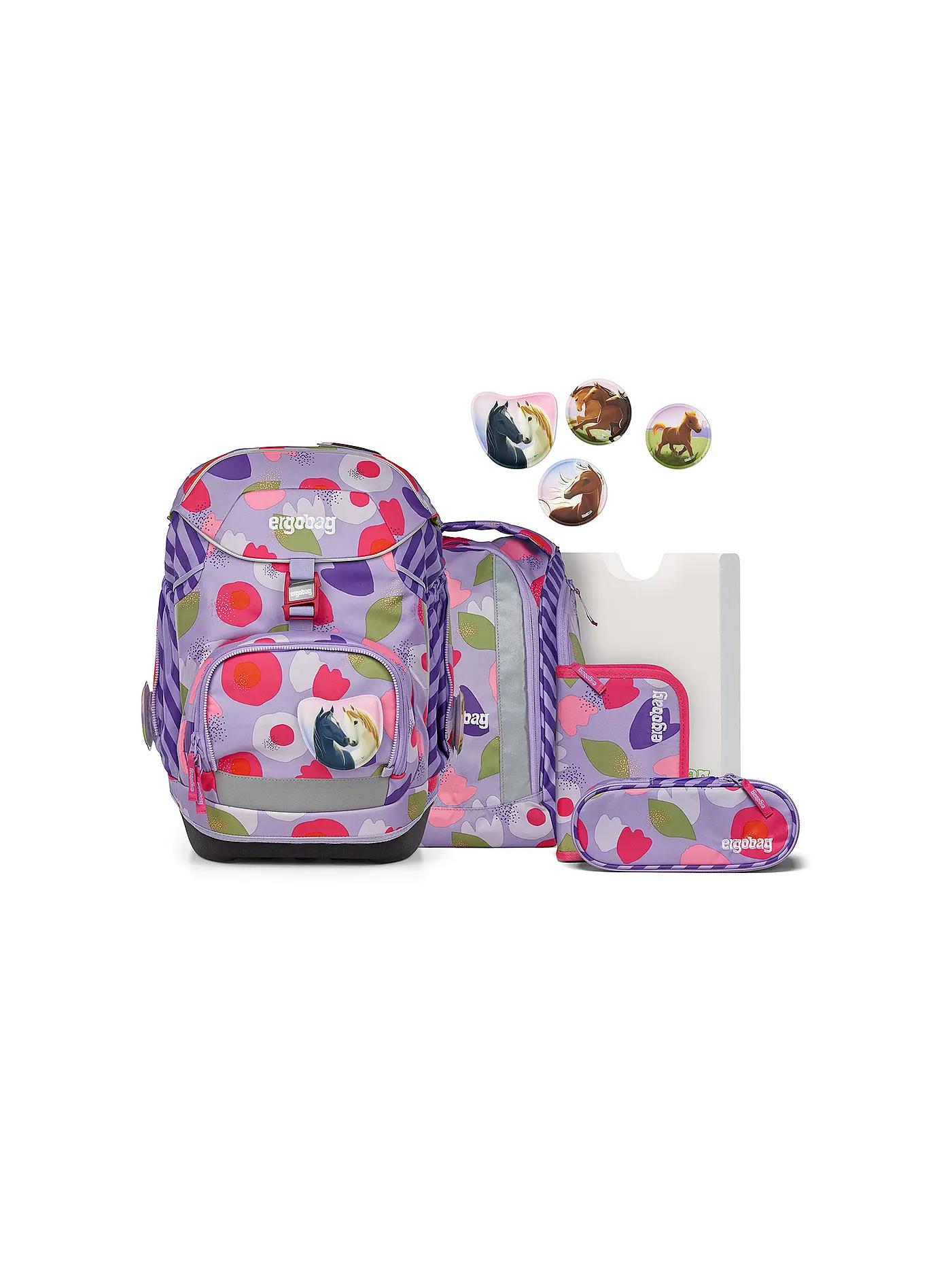 ERGOBAG | Schulrucksack Set 6tlg Pack BlütenzauBär | 